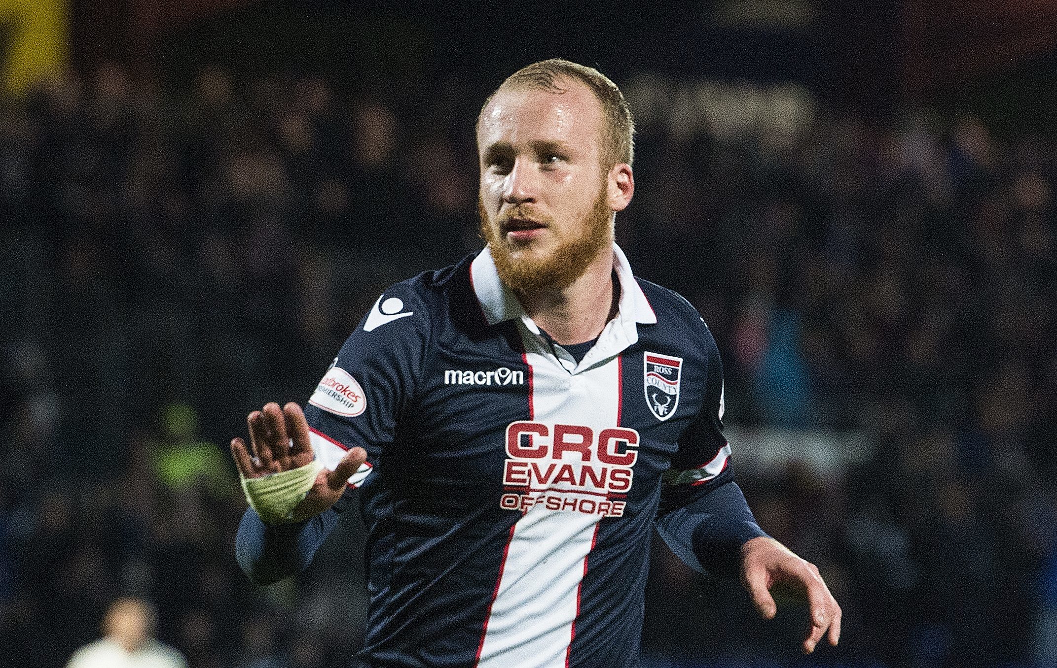 Liam Boyce celebrates his fourth goal (SNS Group / Craig Foy)