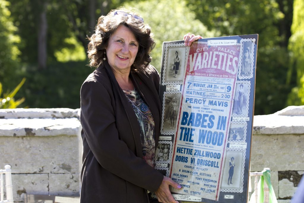 Linda Ward with her theatre photos/posters (Andrew Cawley / DC Thomson)