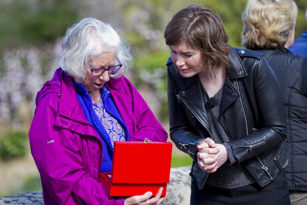 Natasha chats to one of the visitors (Andrew Cawley / DC Thomson)