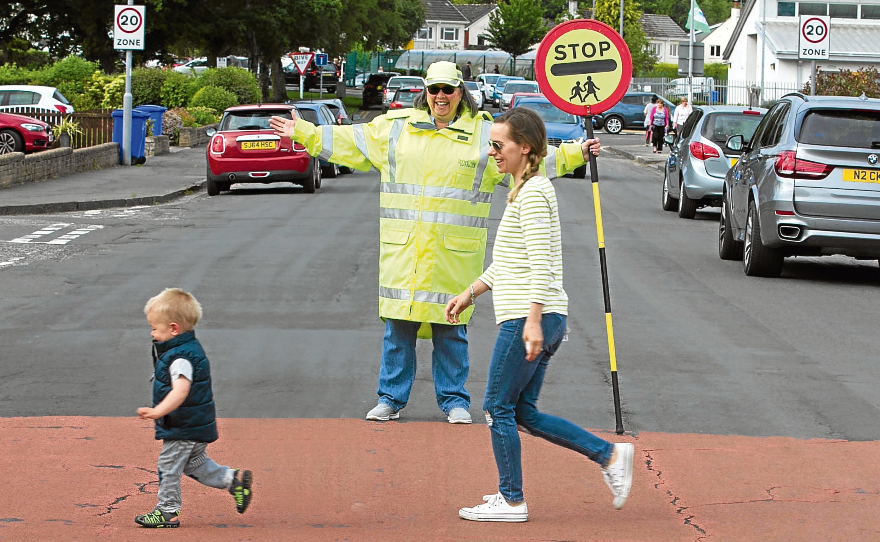 Pauline Scott is the lollipop lady for Alloway Primary in Ayr (Chris Austin / DC Thomson)