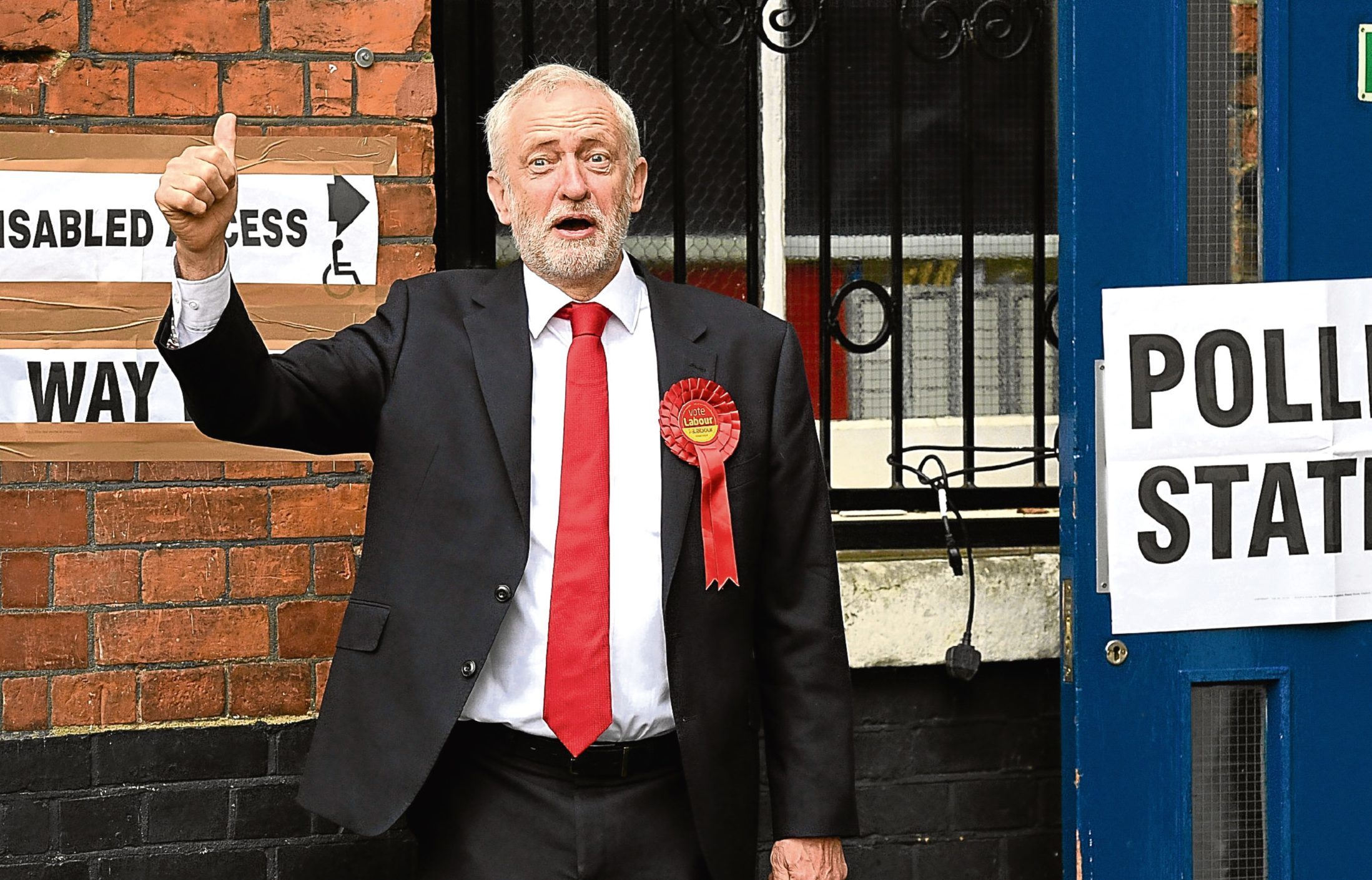 Labour party leader Jeremy Corbyn casts his vote at a polling station (Leon Neal/Getty Images)