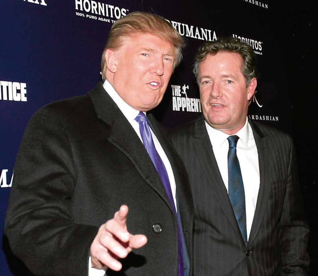 Donald Trump (L) and Piers Morgan (John W. Ferguson/Getty Images)
