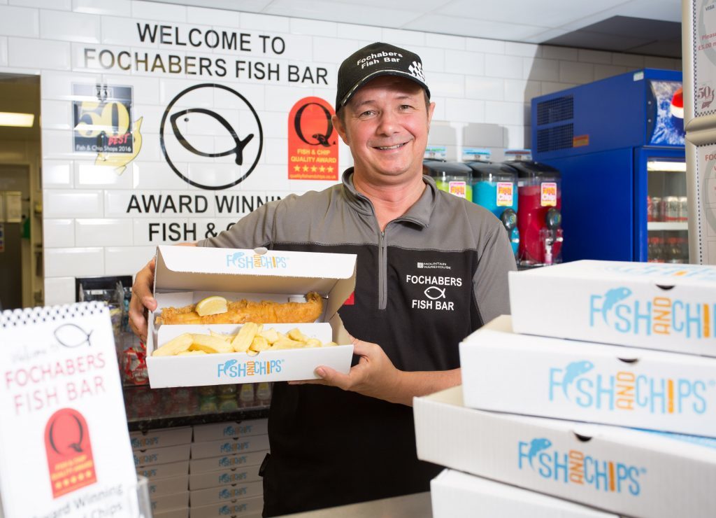 Fochabers Fish Bar owner Darren Boothroyd (Alison White / SWNS)