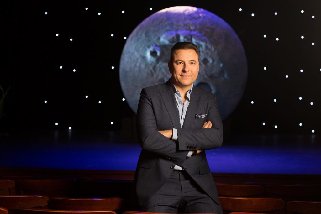 David Walliams on stage for The First Hippo on the Moon (PA)