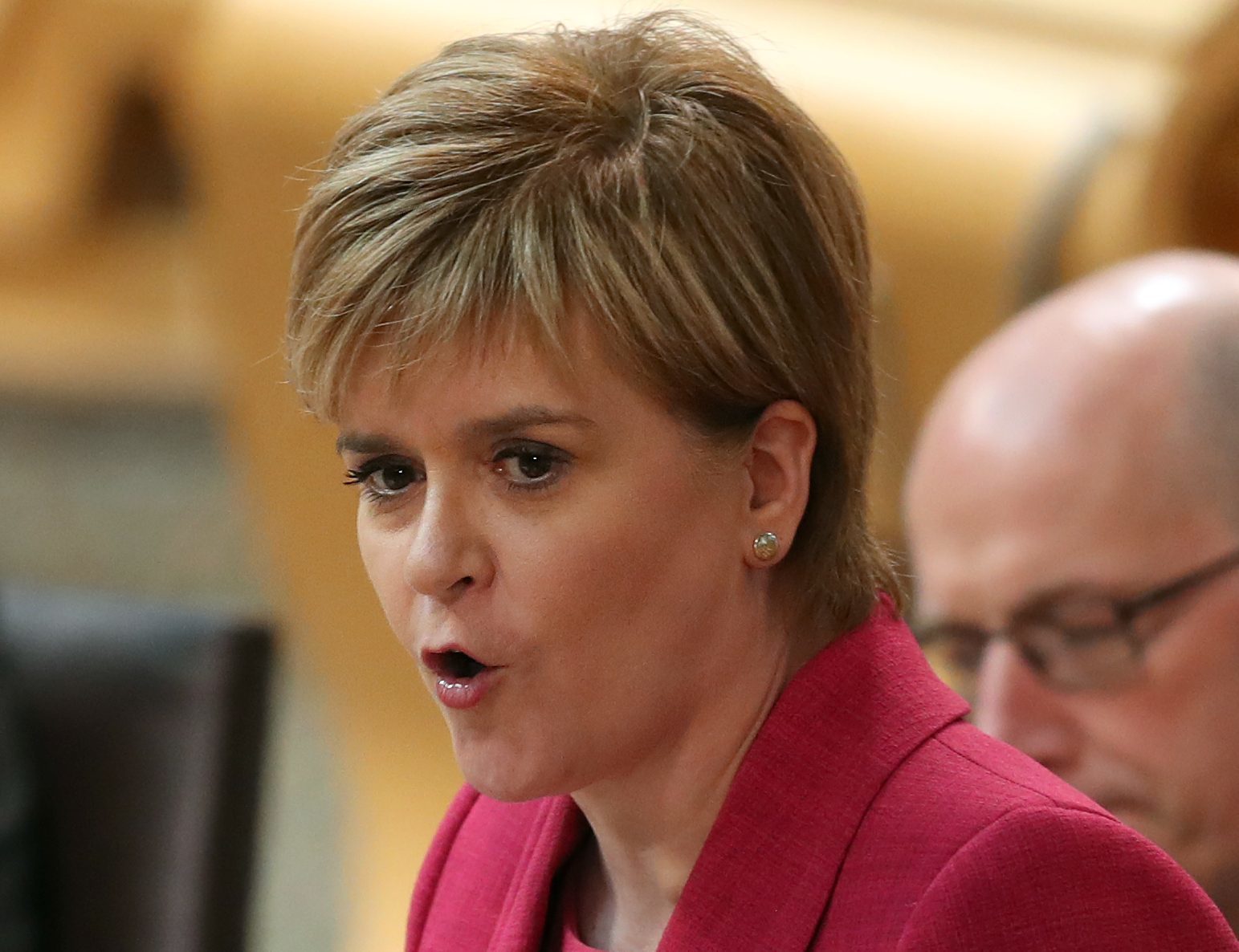 First Minister Nicola Sturgeon during First Minister's Questions at the Scottish Parliament in Edinburgh. (Jane Barlow/PA Wire)