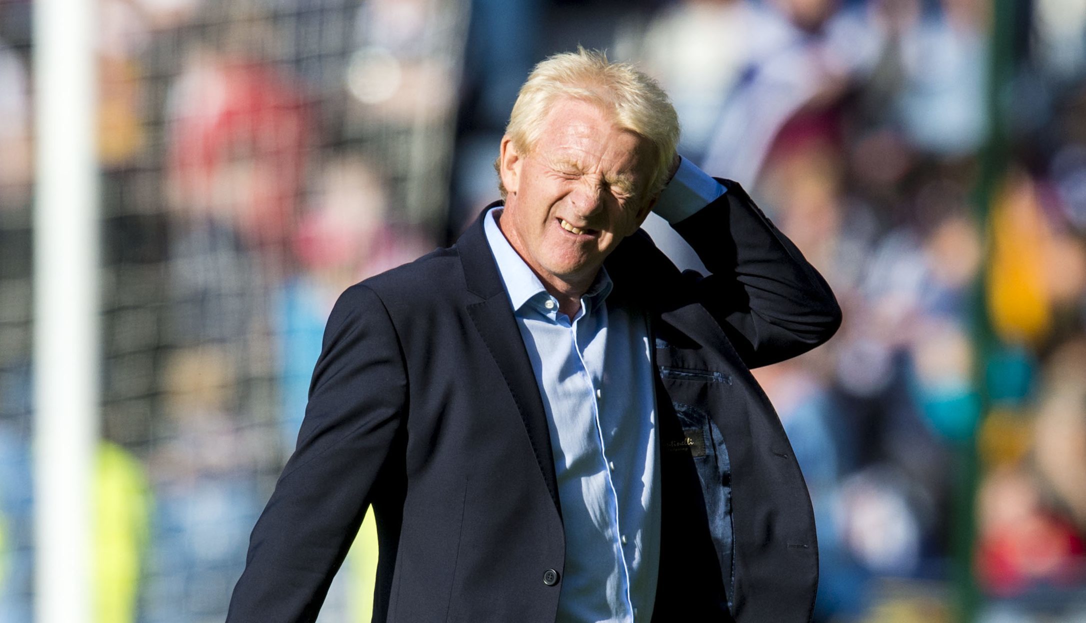 Scotland manager Gordon Strachan looks dejected at full time (SNS Group)