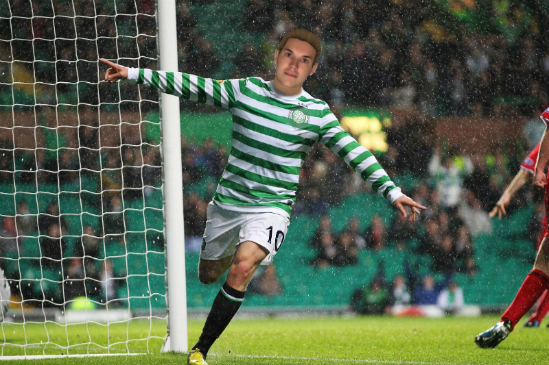 Strok celebrates one of his many Celtic goals (Jonny Sharples)