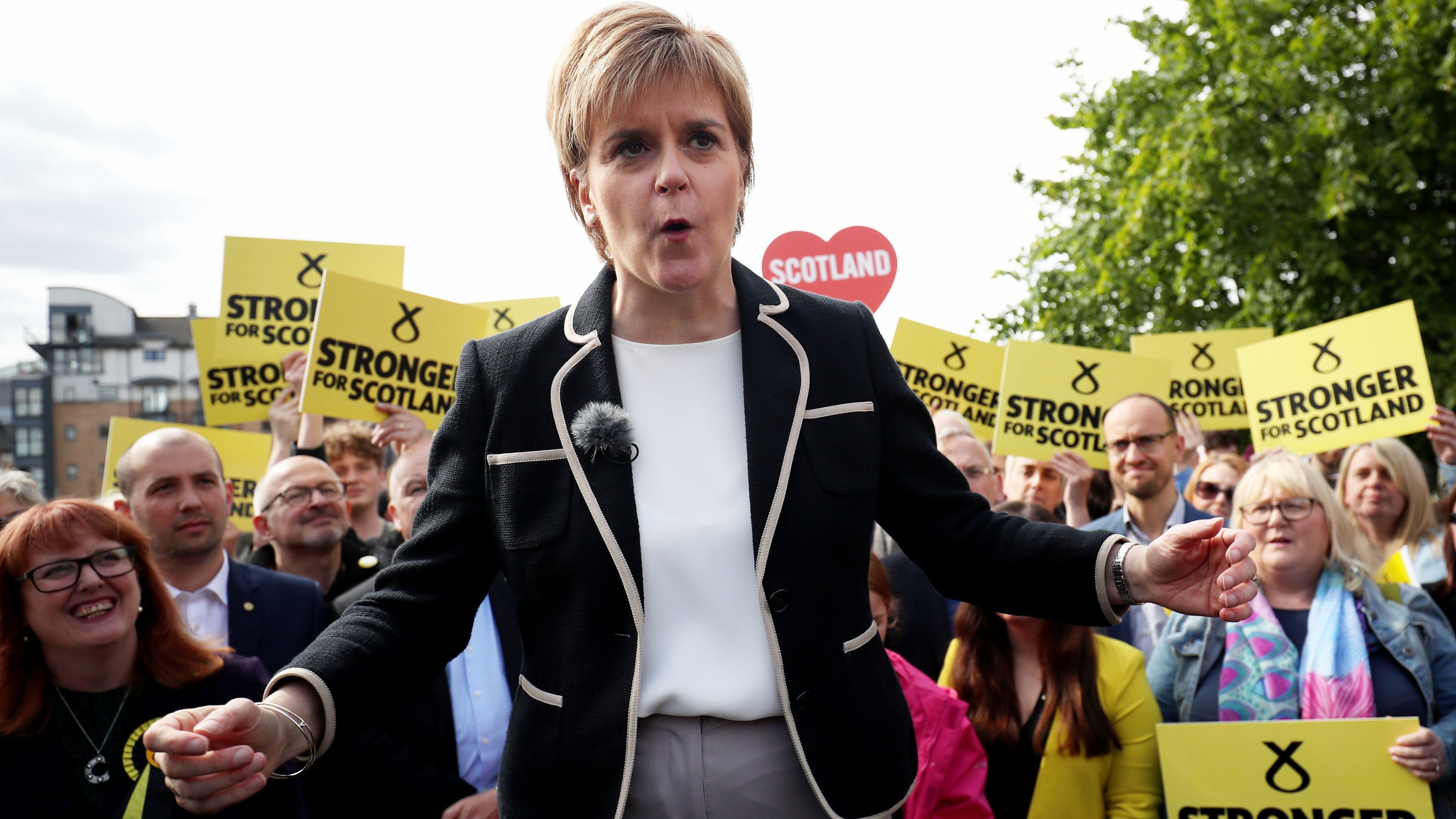 Nicola Sturgeon speaks on the last day of campaigning (Jane Barlow/PA)