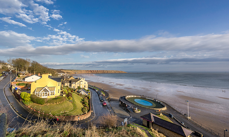 The beach in Filey on the coast of Yorkshire Engalnd