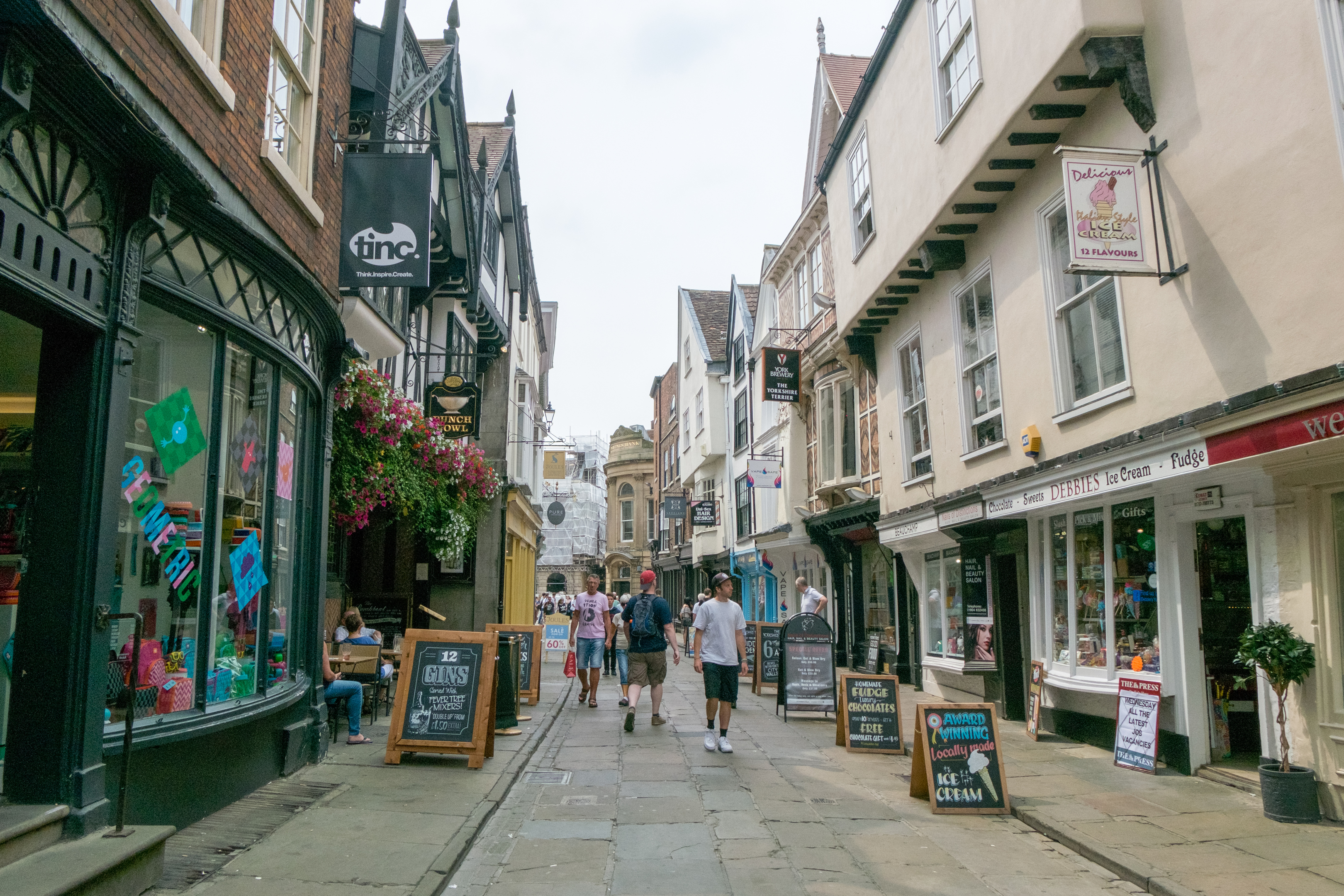 People walking on the street of the Shambles, inspiration of Diagon Alley in Harry Potter. (iStock)