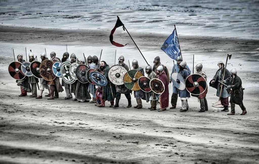 Members of The Vikings re-enactment group