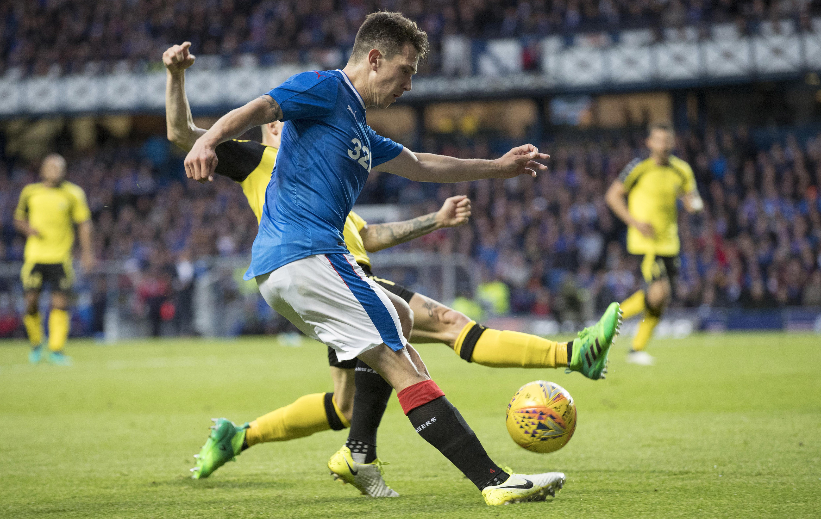 Ryan Jack in action for Rangers during the match against Progres Niederkorn at Ibrox (Steve Welsh/Getty Images)