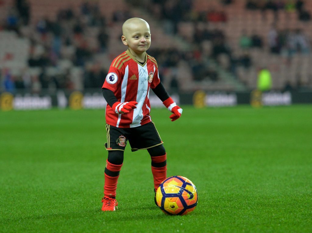 Bradley Lowery, the six-year-old football mascot who touched the nation's heart with his battle against the childhood cancer neuroblastoma, has died, his family said. (Anna Gowthorpe/PA Wire)