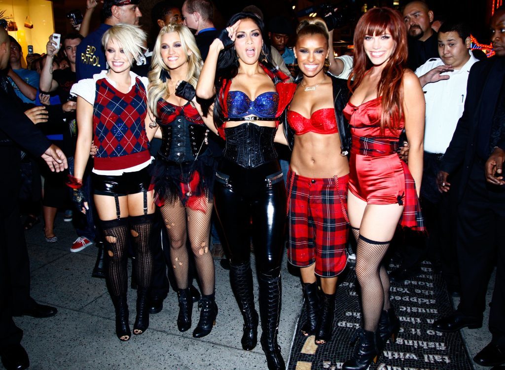 Pussycat Dolls (L-R) Kimberly Wyatt, Ashley Roberts, Nicole Scherzinger, Melody Thornton and Jessica Sutta (Frazer Harrison/Getty Images)