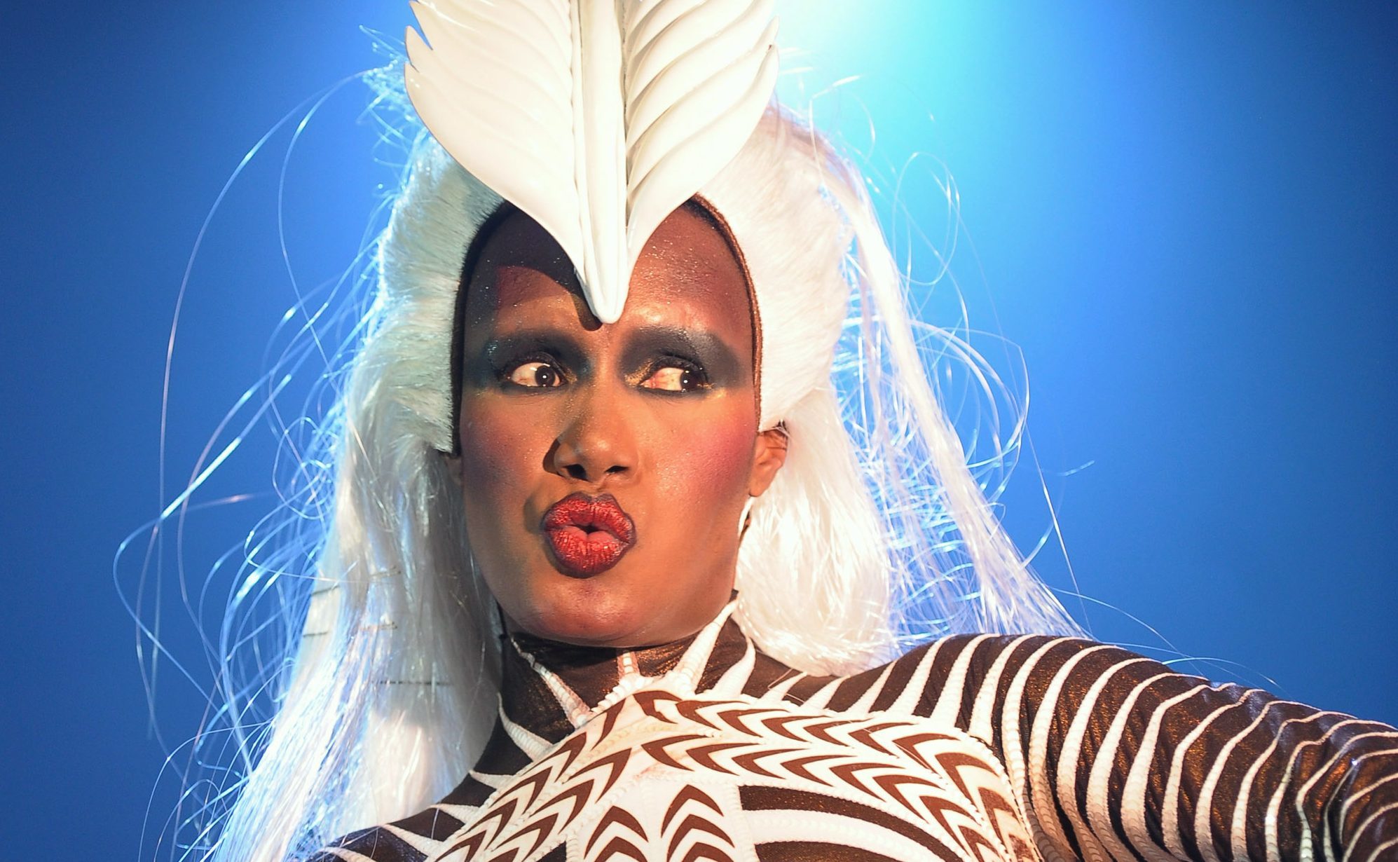 Grace Jones performing live (Ian Gavan/Getty Images)