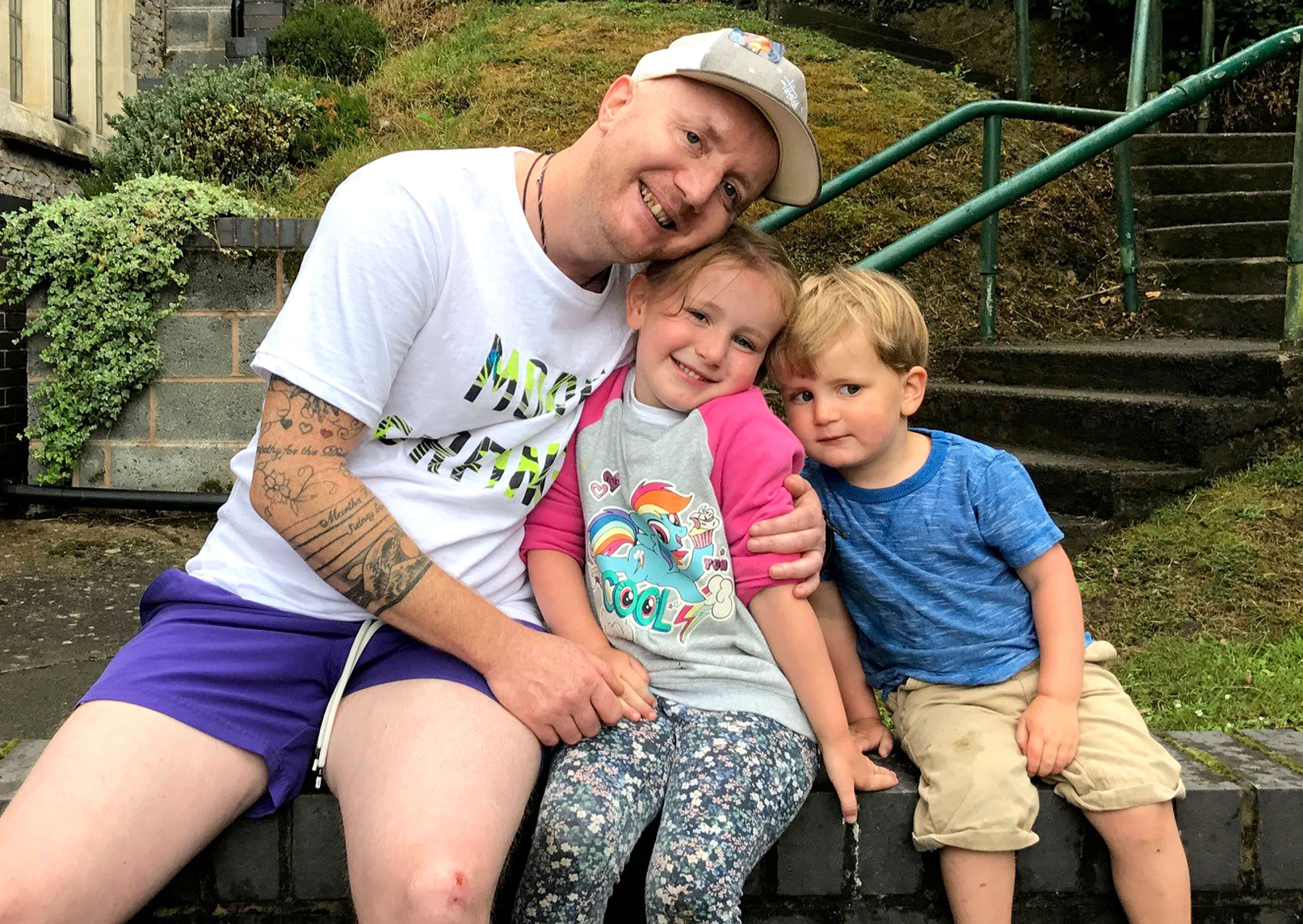 Ben Lindon, 39, with his children Martha and Sidney (Family Handout/PA Wire)