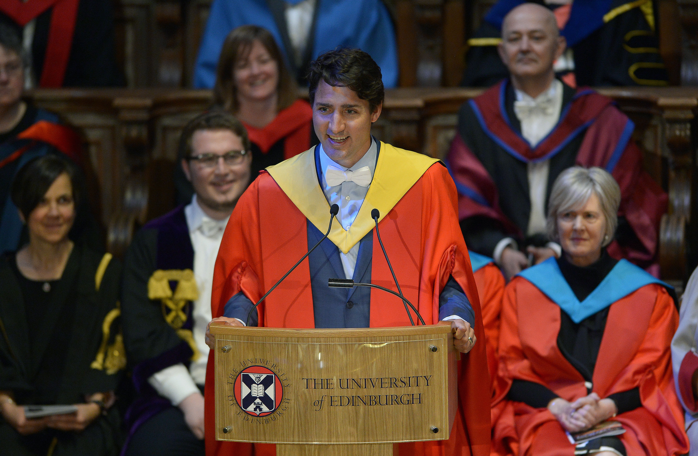 Canadian Prime Minister Justin Trudeau who has received an honorary degree. (Neil Hanna/University of Edinburgh/PA Wire)