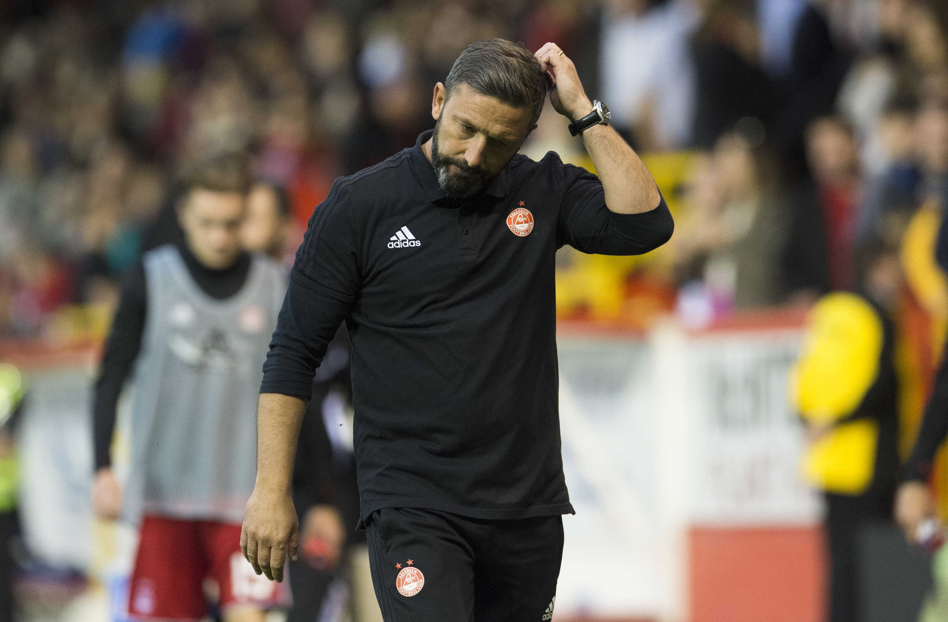 Aberdeen manager Derek McInnes at full-time (SNS Group)