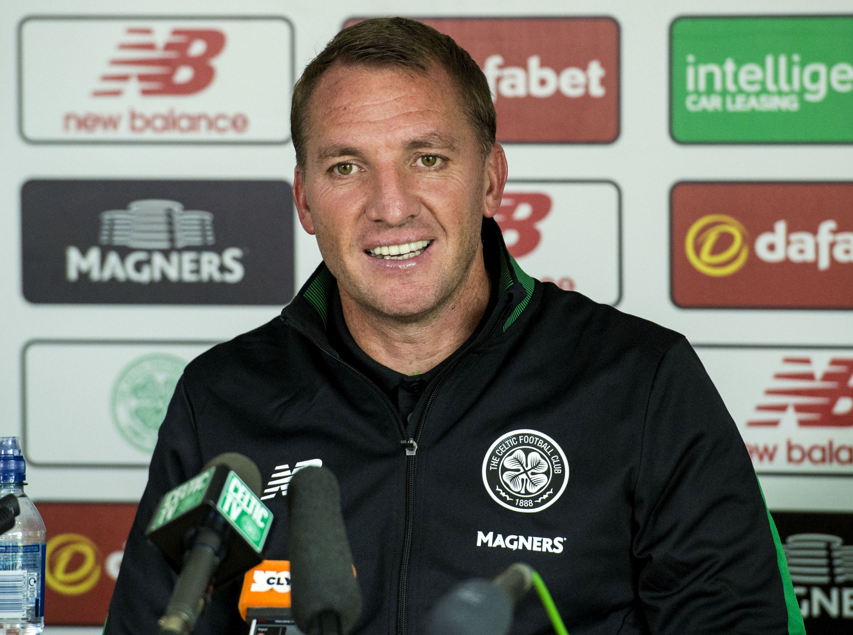 Celtic manager Brendan Rodgers speaks to the media (SNS)