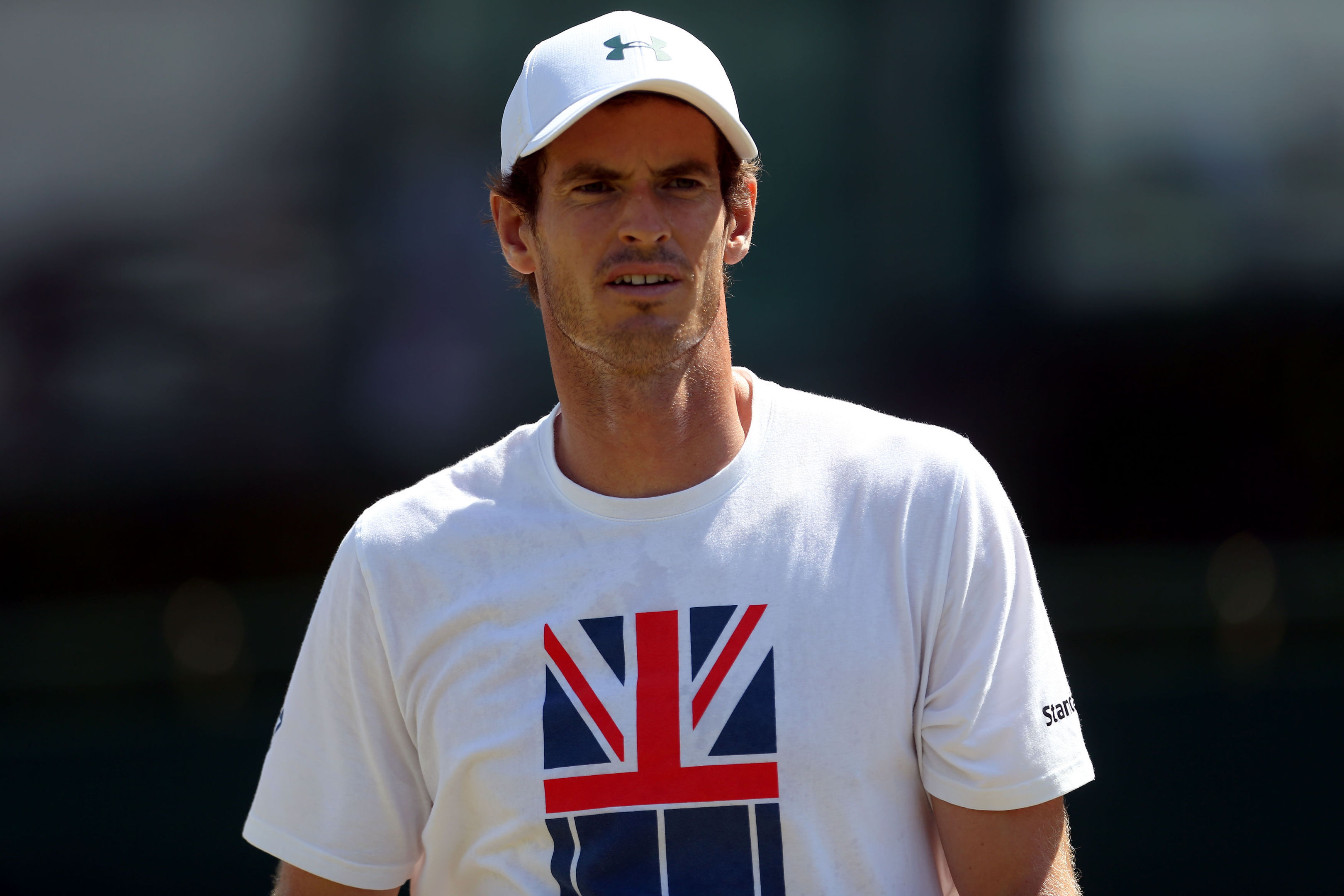 Andy Murray practices on day five of the Wimbledon Championships (Steven Paston/PA Wire.)