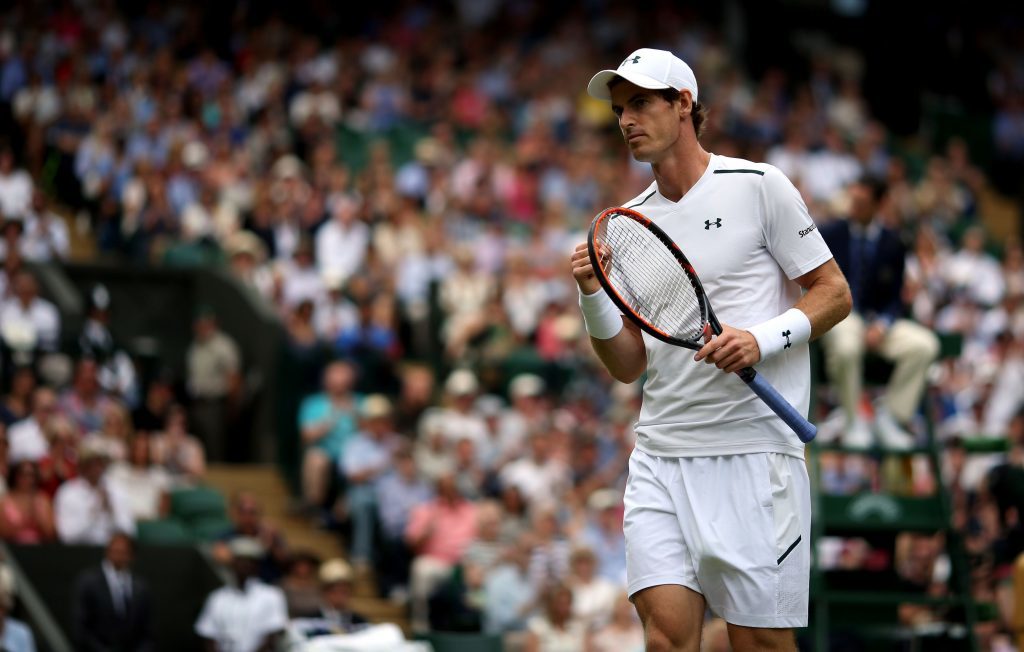 Andy Murray during his match against Alexander Bublik on day one of Wimbledon (Steven Paston/PA Wire)