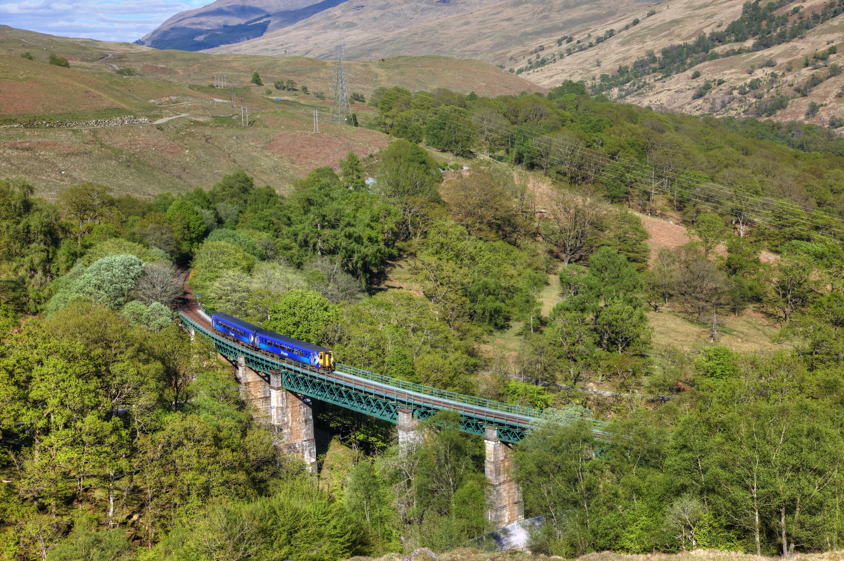 Scotrail 156 Sprinter Crossing Glen Falloch