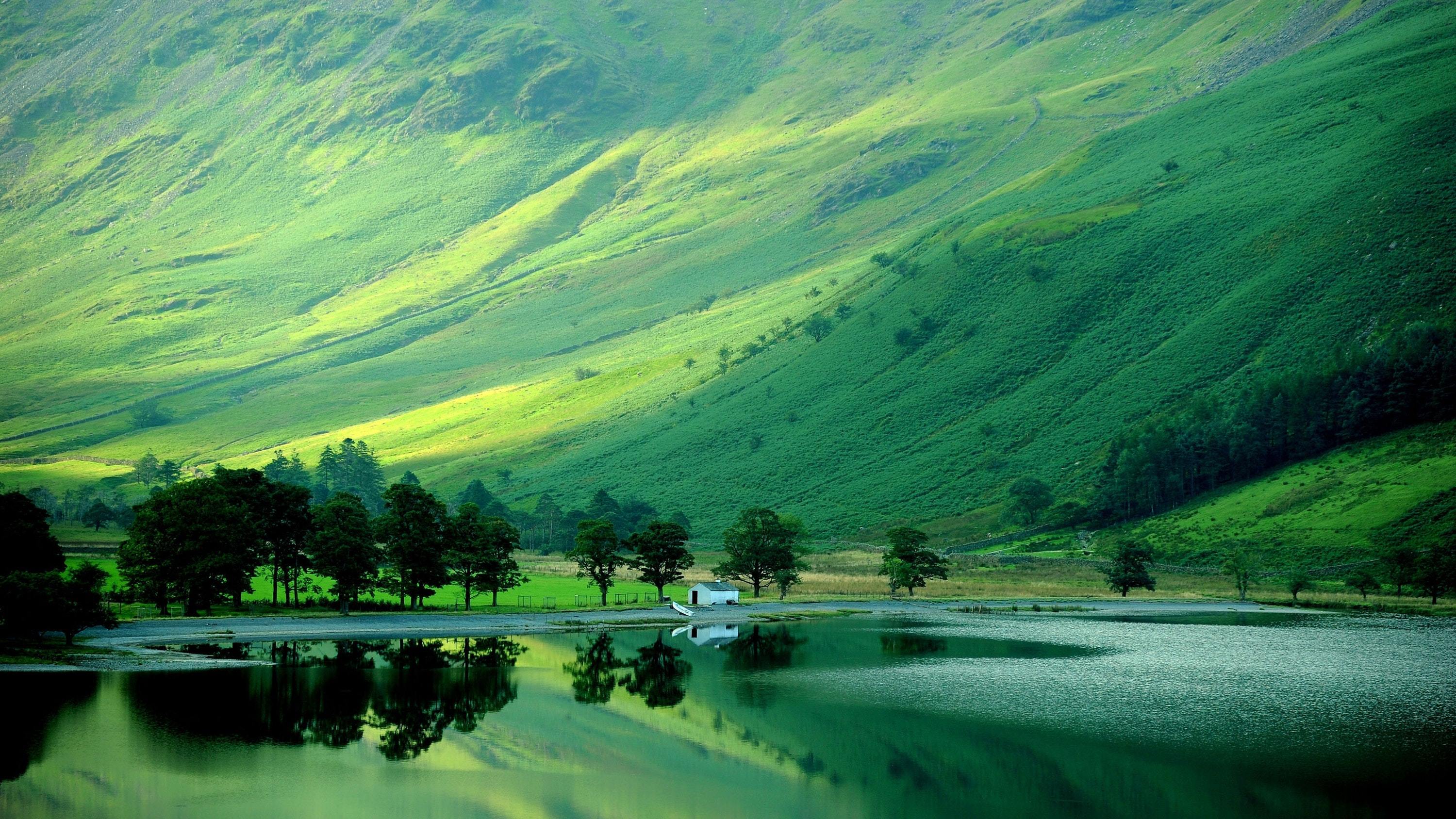 Early autumn reflections in Buttermere (Owen Humphreys/PA)