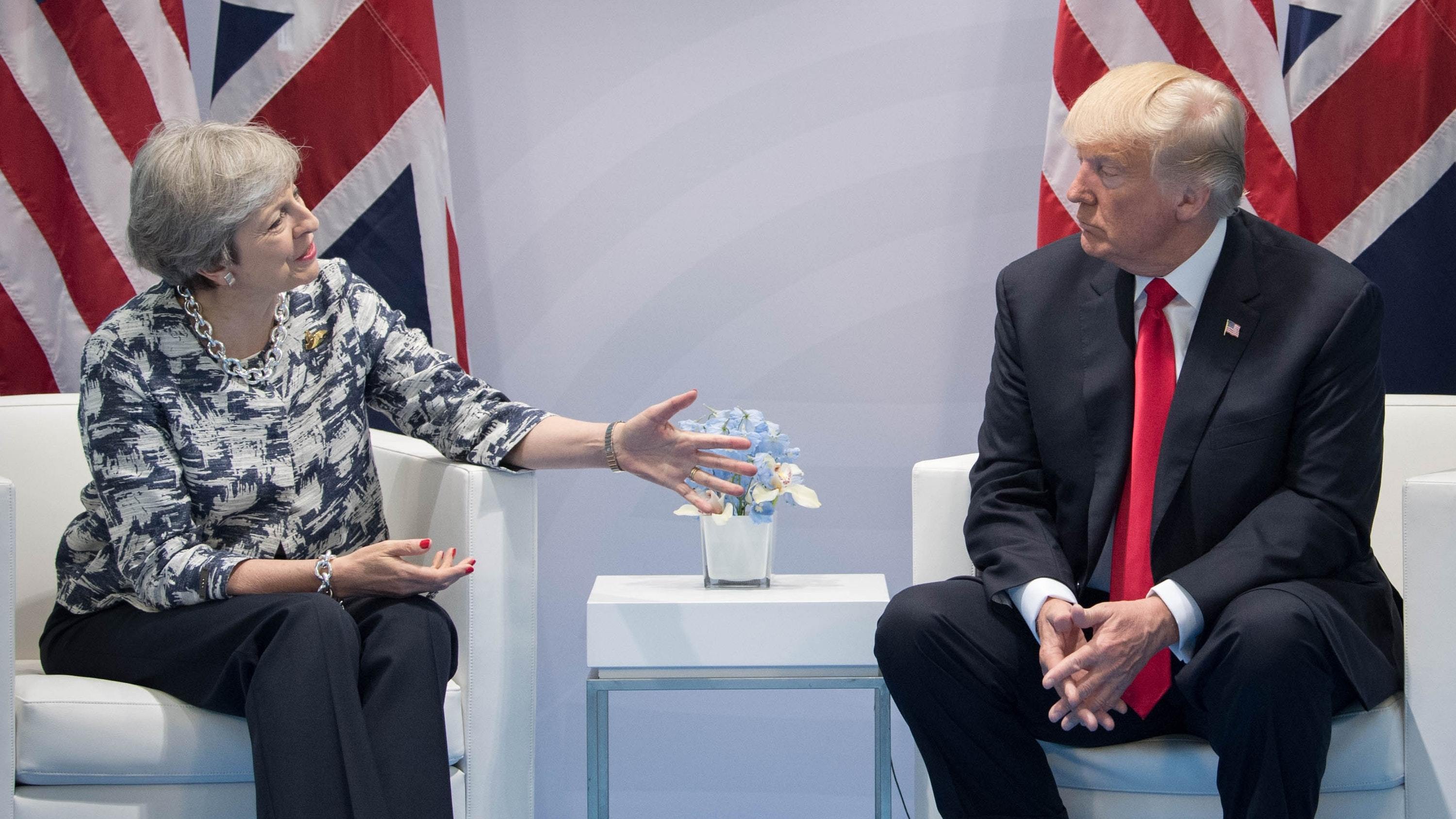 Prime Minister Theresa May holds talks with US President Donald Trump on the margins of the G20 (Stefan Rousseau/PA)