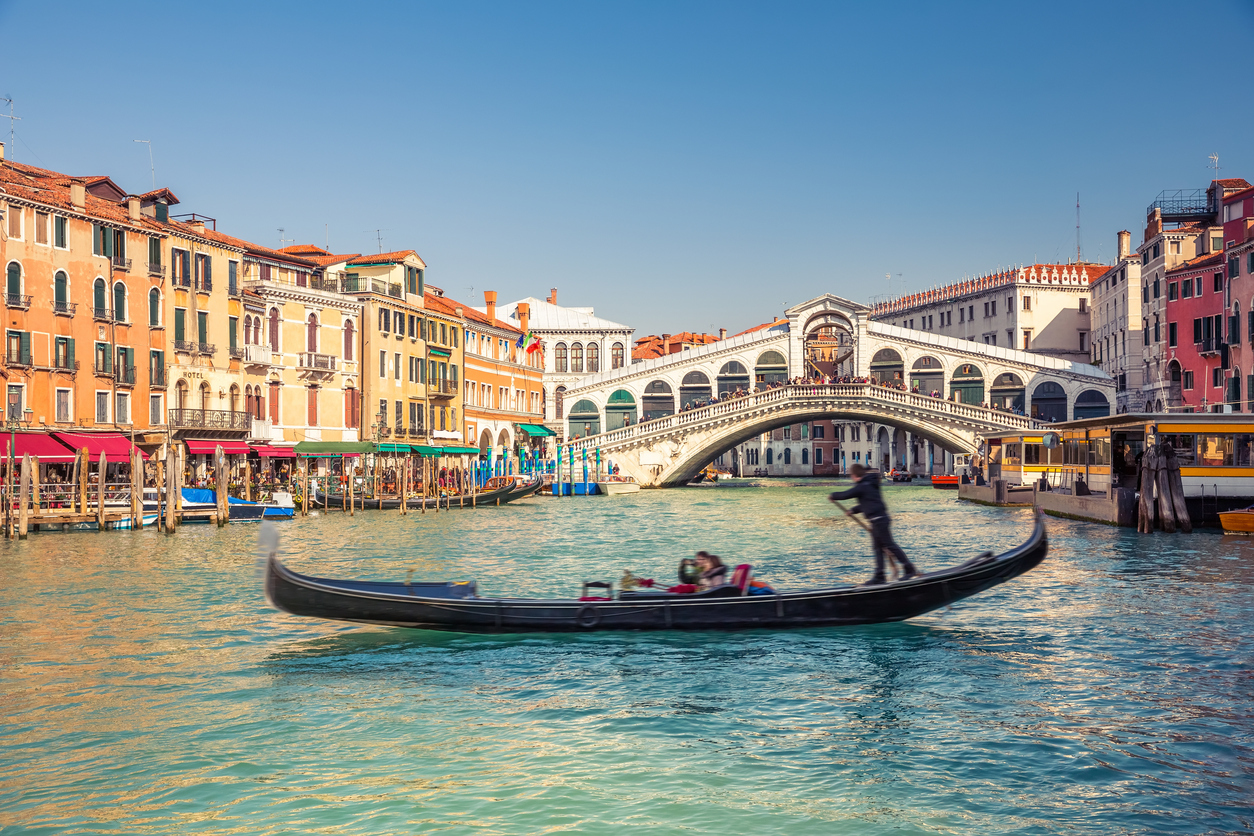 Gondola near Rialto Bridge in Venice, Italy (iStock)