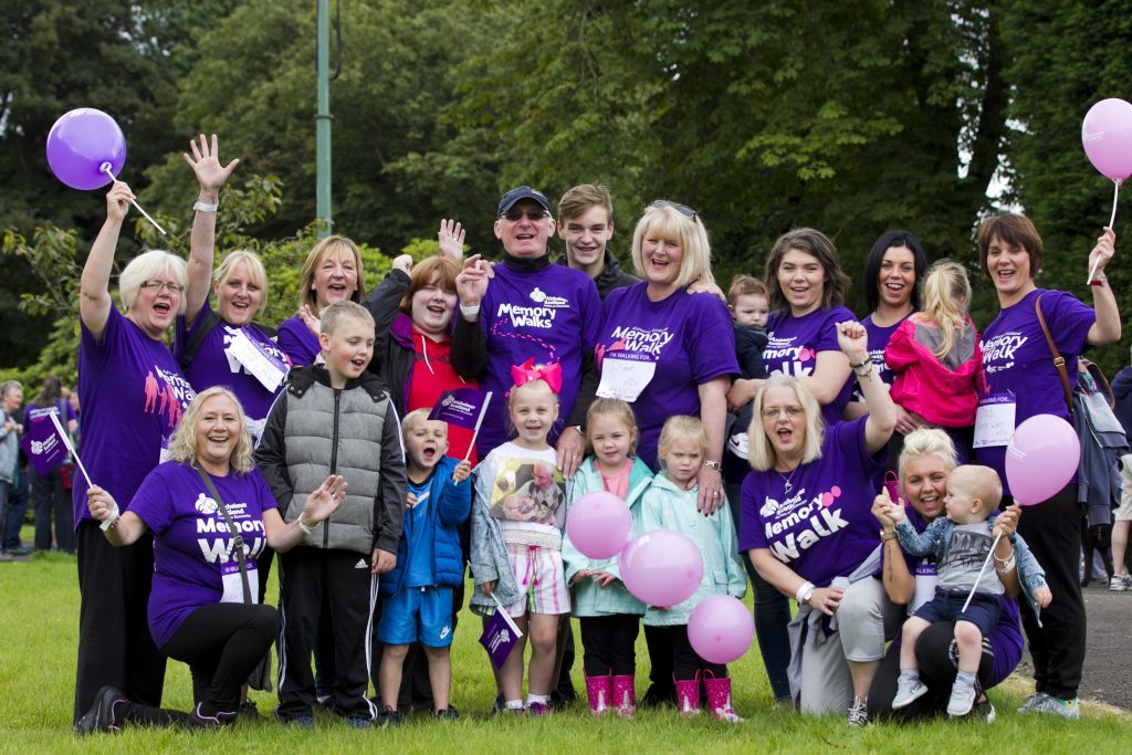 Geraldine Eardley, and her family and friends who are doing the walk in memory of her father, Andy. (Andrew Cawley, DC Thomson)