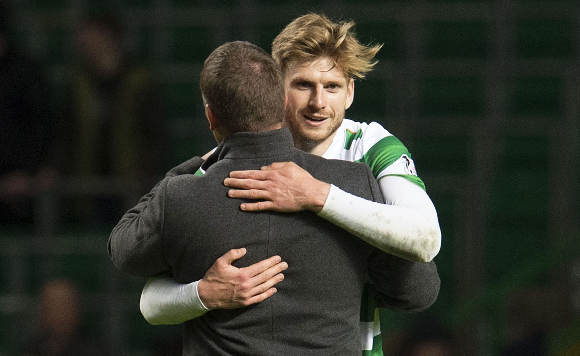 Stuart Armstrong with Brendan Rodgers (SNS Group)