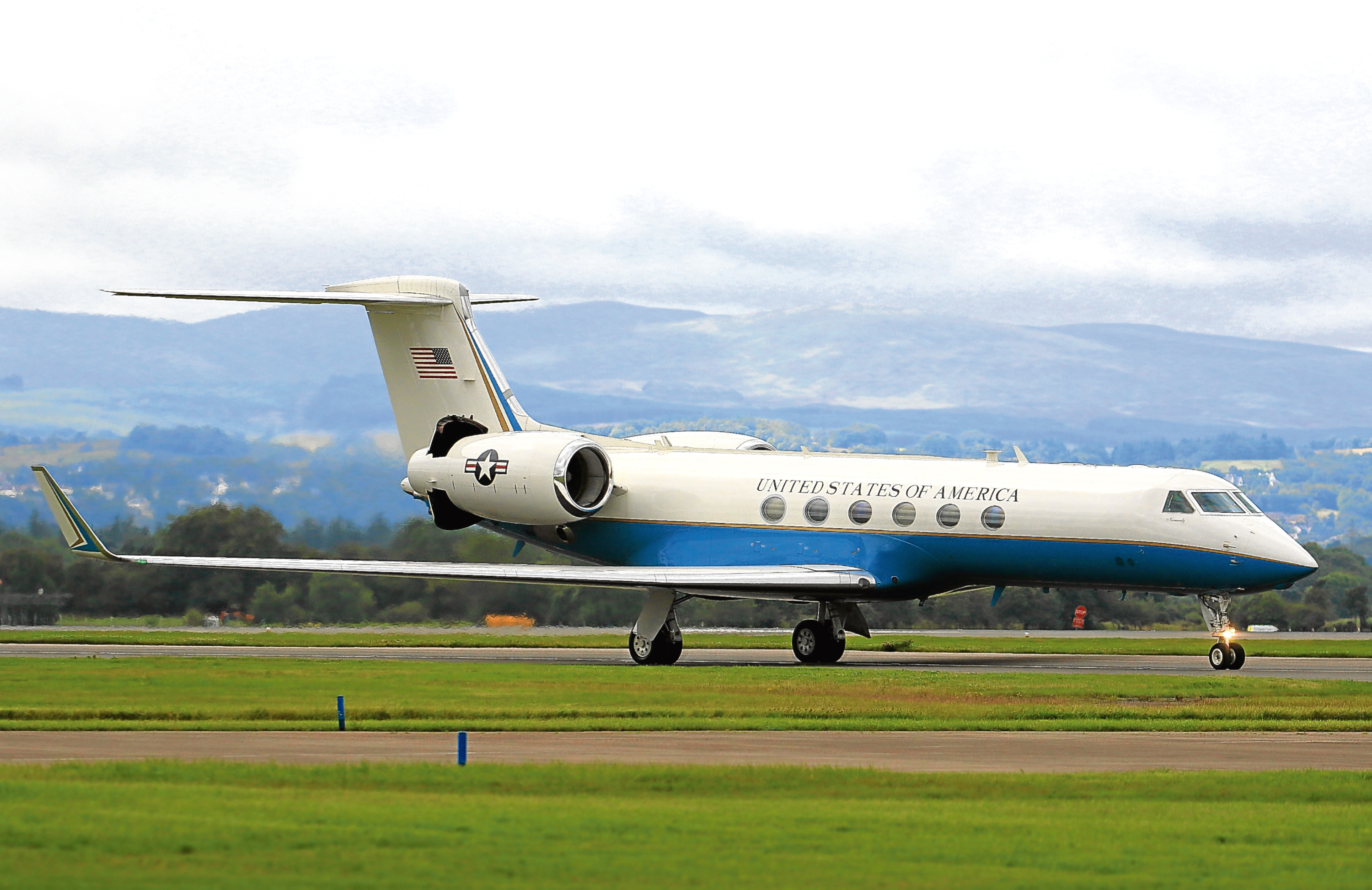 The jet that touched down in Scotland