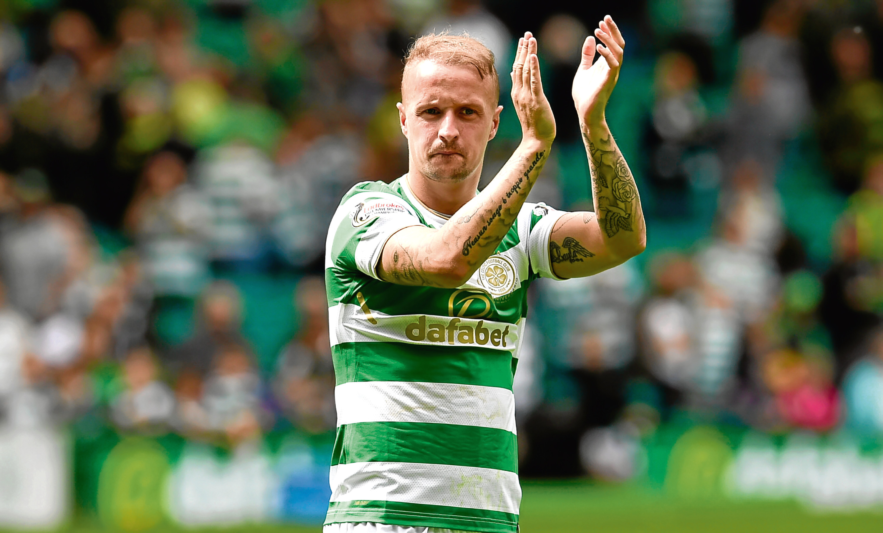 Celtic's Leigh Griffiths at full-time against Hearts (SNS Group)