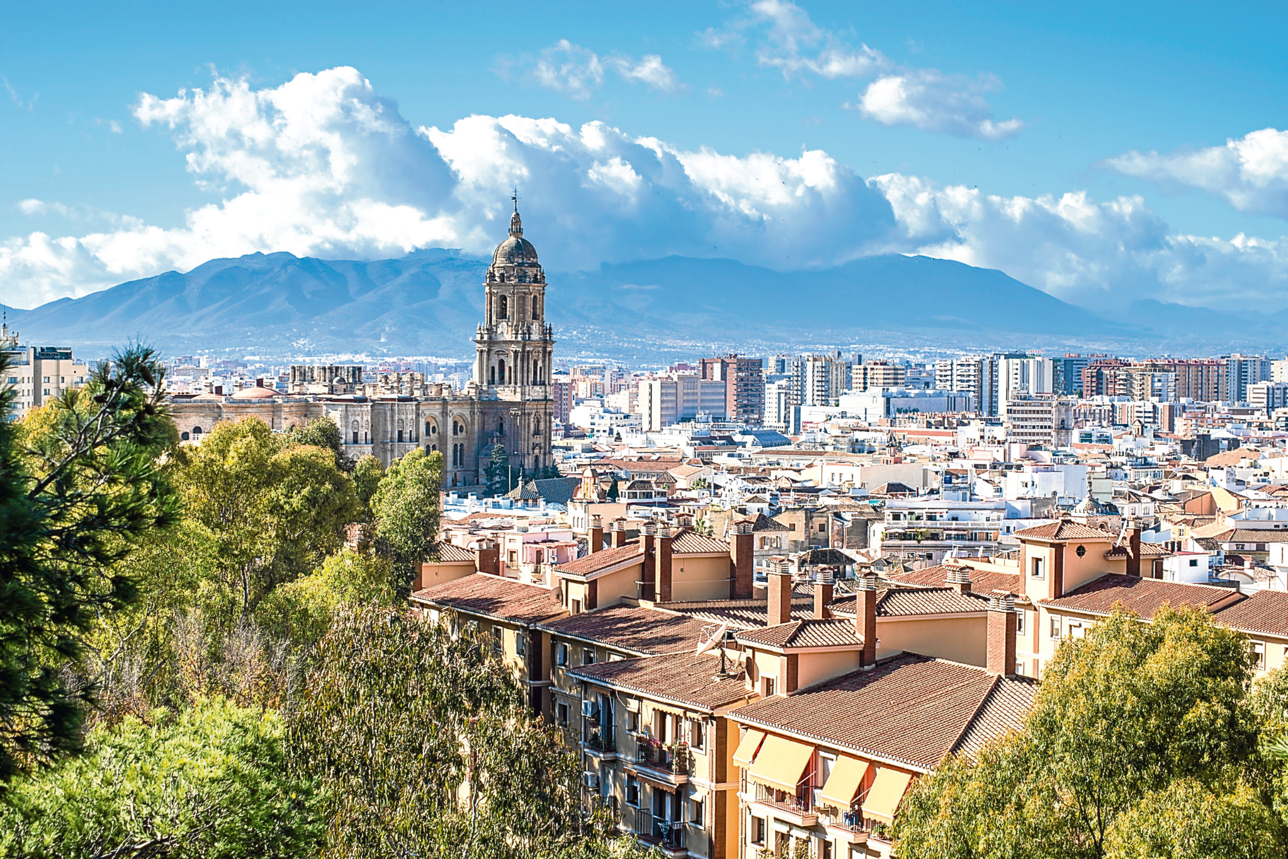 View of the Cathedral of Malaga from the Alcazaba, Andalusia, Spain (iStock)