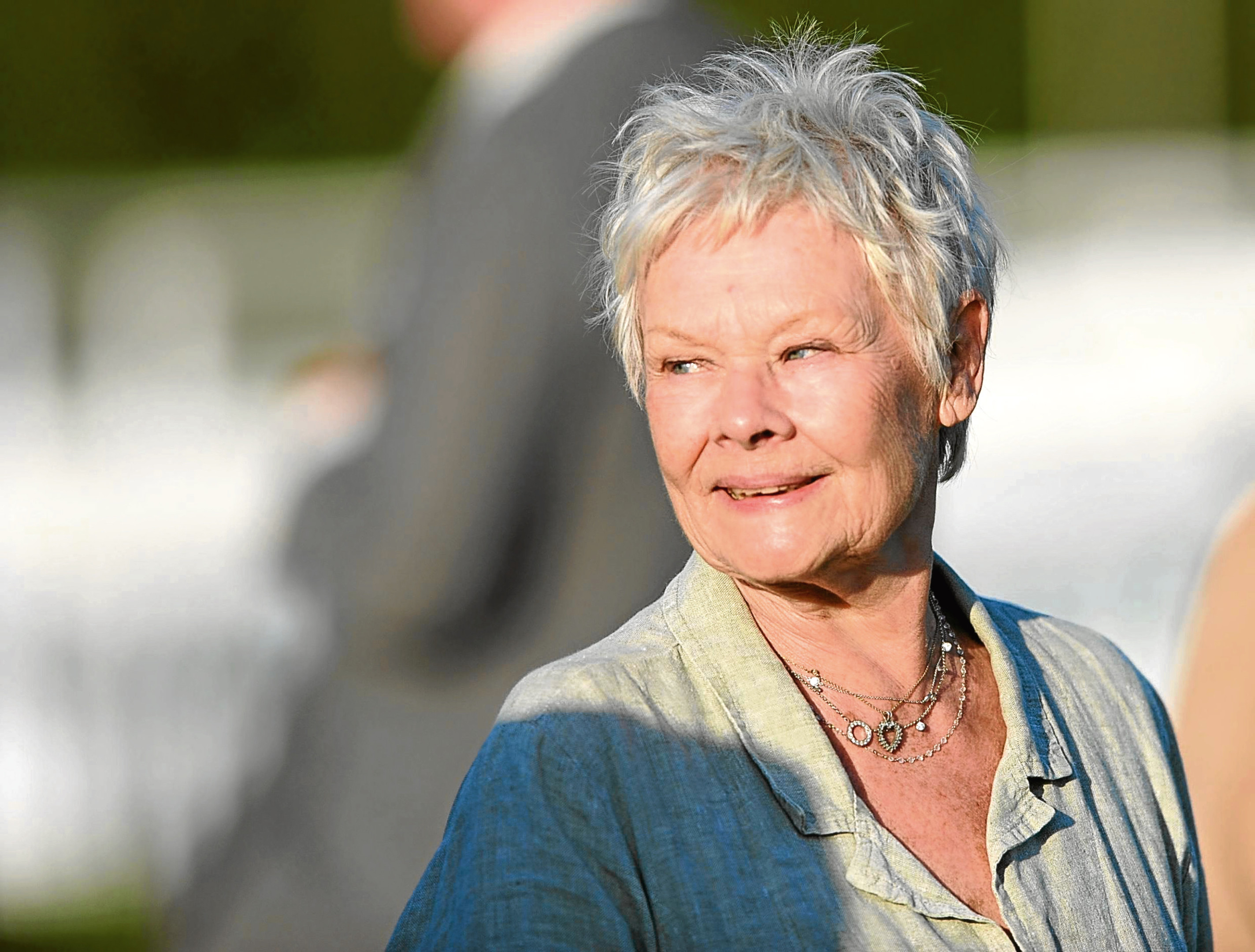 Dame Judy Dench in the parade ring during the Winter Derby Day at Lingfield Racecourse.