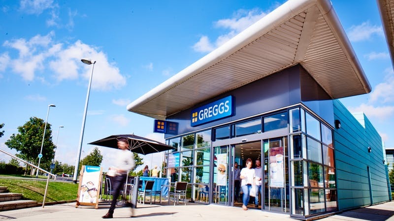 A drive-thru branch of Greggs