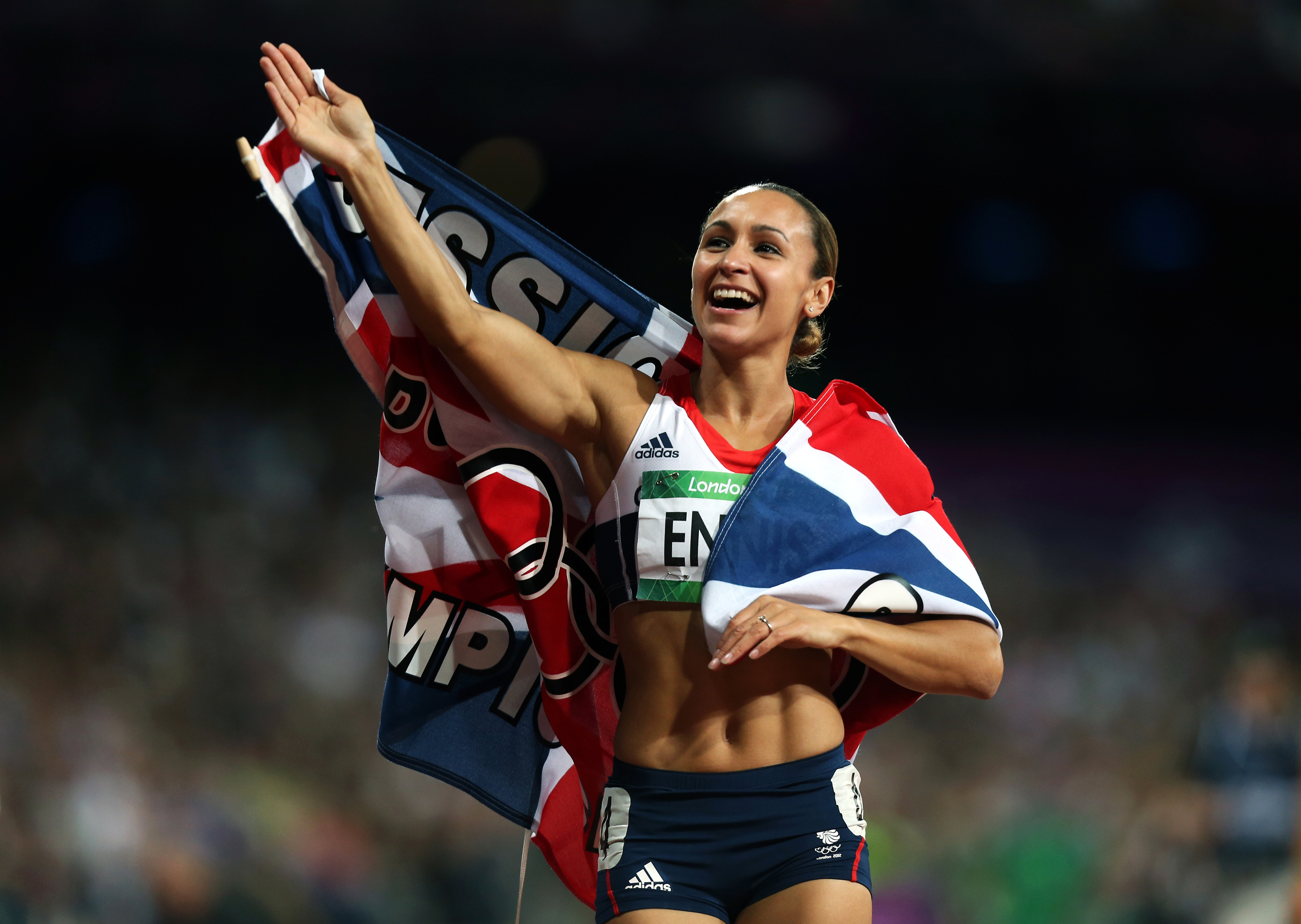 Jessica Ennis celebrates her victory on 'Super Saturday' (David Davies / PA Archive)