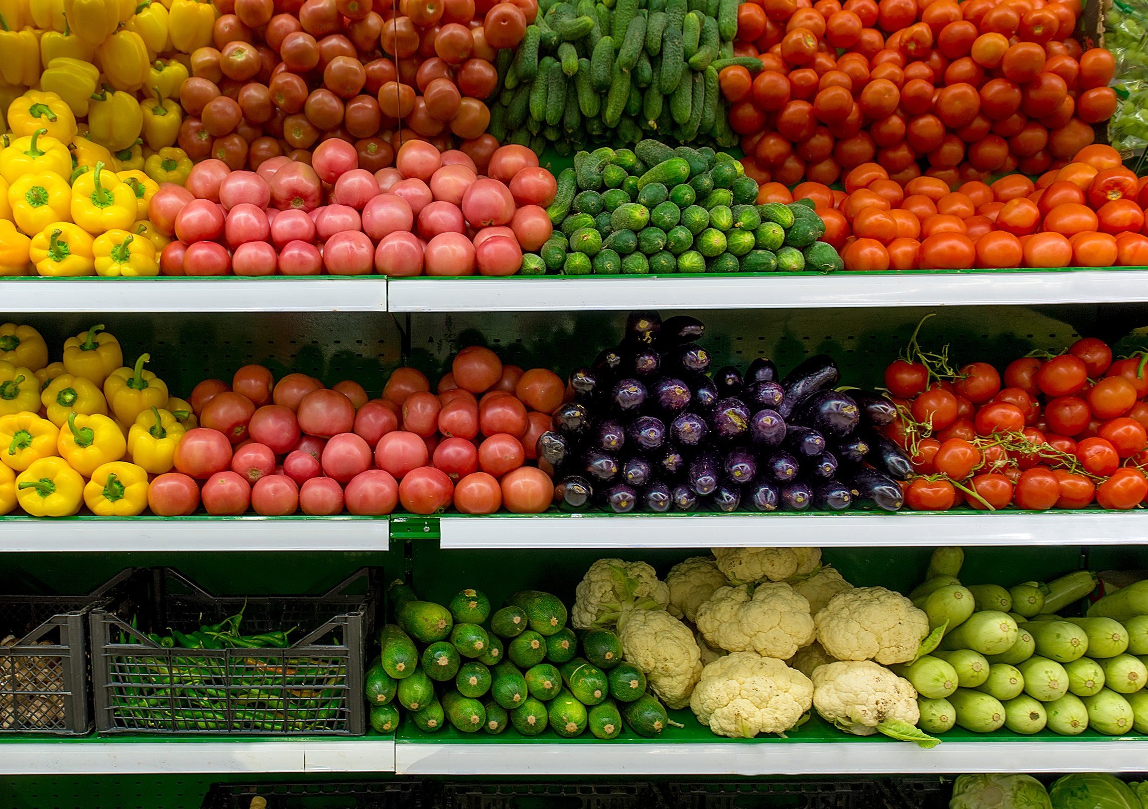Inflation slowed to 0.8% from 1% last month thanks to shelves full of locally-grown fruit and vegetables (iStock)