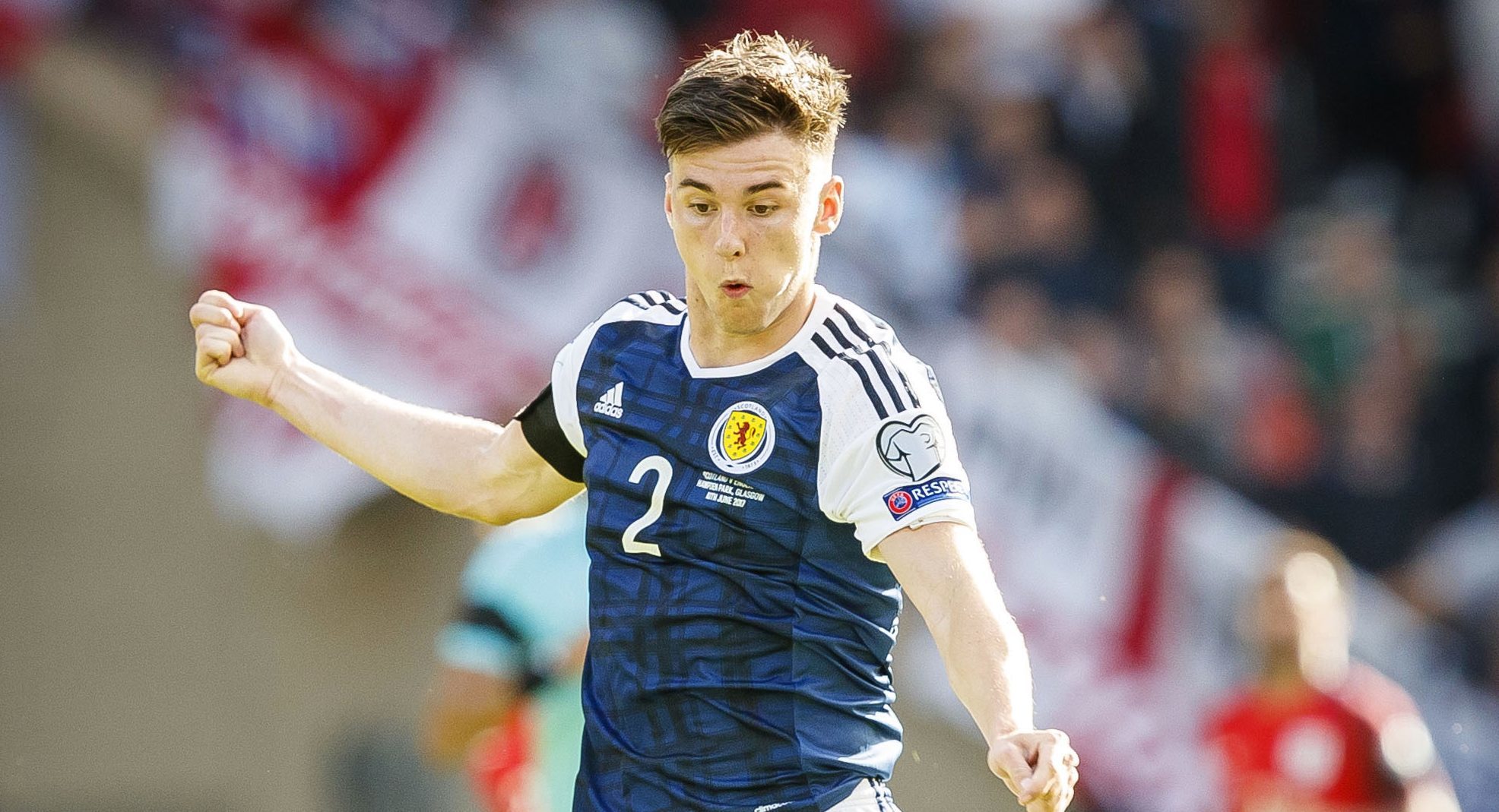 Kieran Tierney in action for Scotland (SNS)