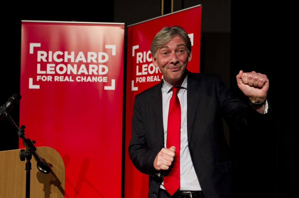 Richard Leonard launching his campaign for the Scottish Labour Party leadership (Andrew Cawley / DC Thomson)