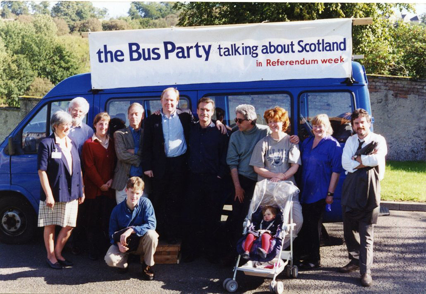 In 1997, this Bus Party undertook a dash around Scotland in the last days of the devolution referendum campaign (The Scottish Political Archive / Stirling University)