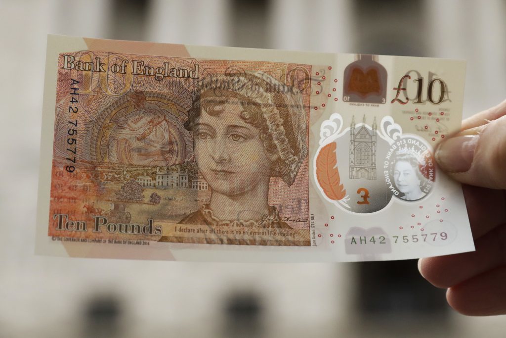 One of the new 10 pound notes (AP Photo/Matt Dunham)