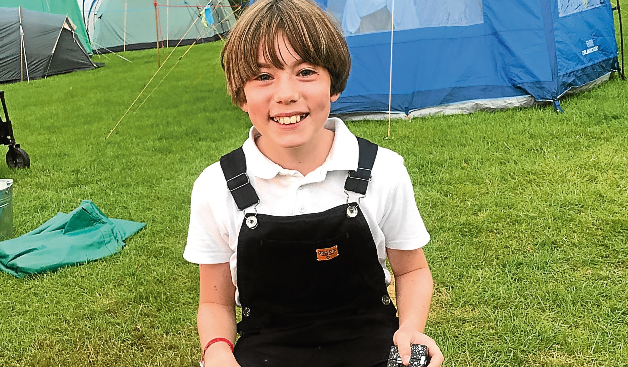 Birthday boy Finlay McGhie at the jamboree