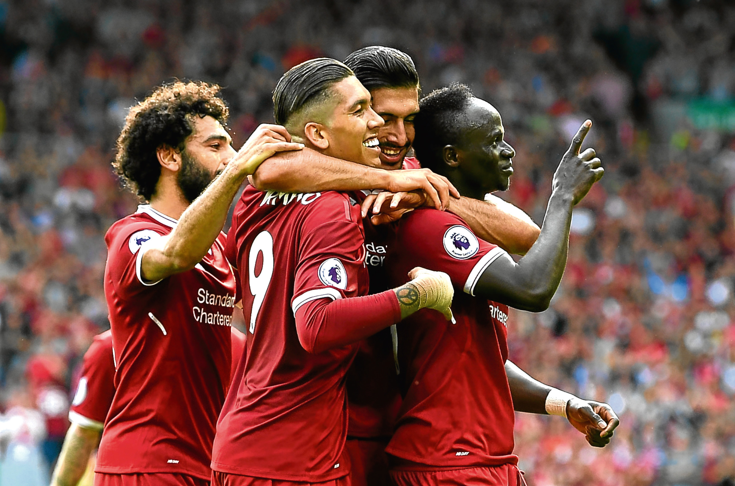 Sadio Mane of Liverpool celebrates scoring (Michael Regan/Getty Images)