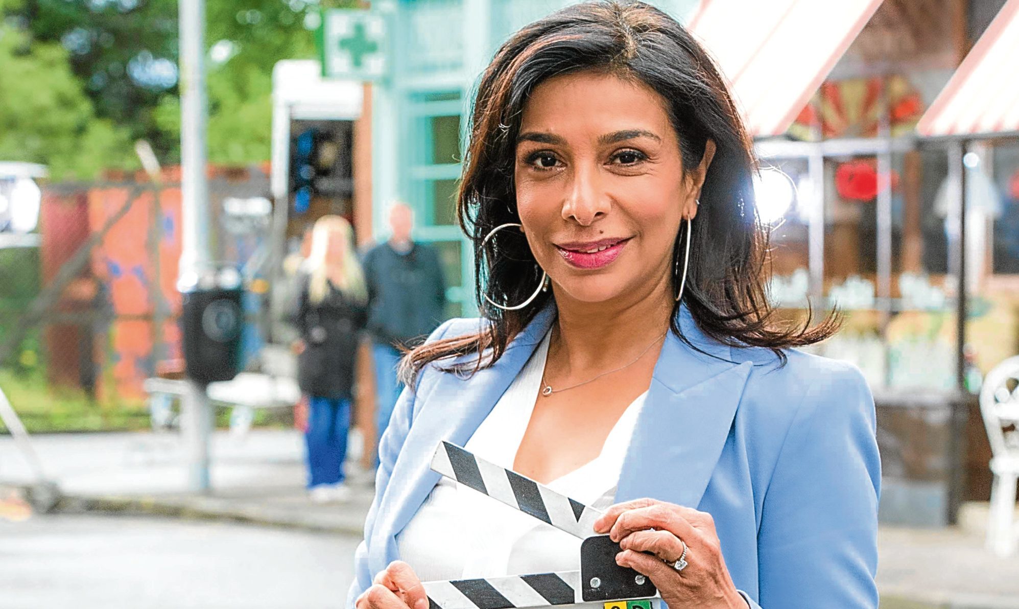 Shobna Gulati on the set of River City (Offshore Europe / Alan Peebles)