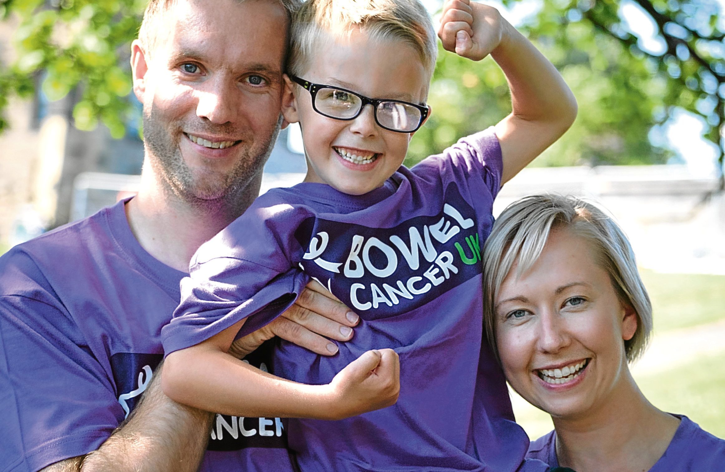 Elaine Alexander with son Owen and husband Andy