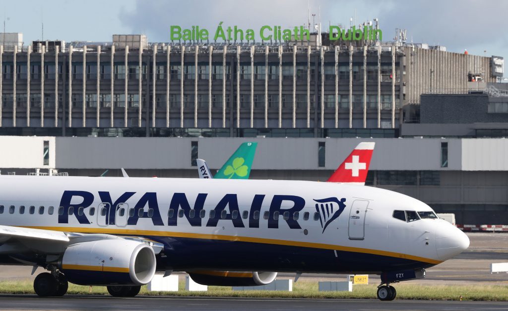 A Ryanair jet at Dublin Airport, as the airline has extended its flight cancellation plan in a move that will hit 400,000 customers. (Niall Carson/PA Wire)
