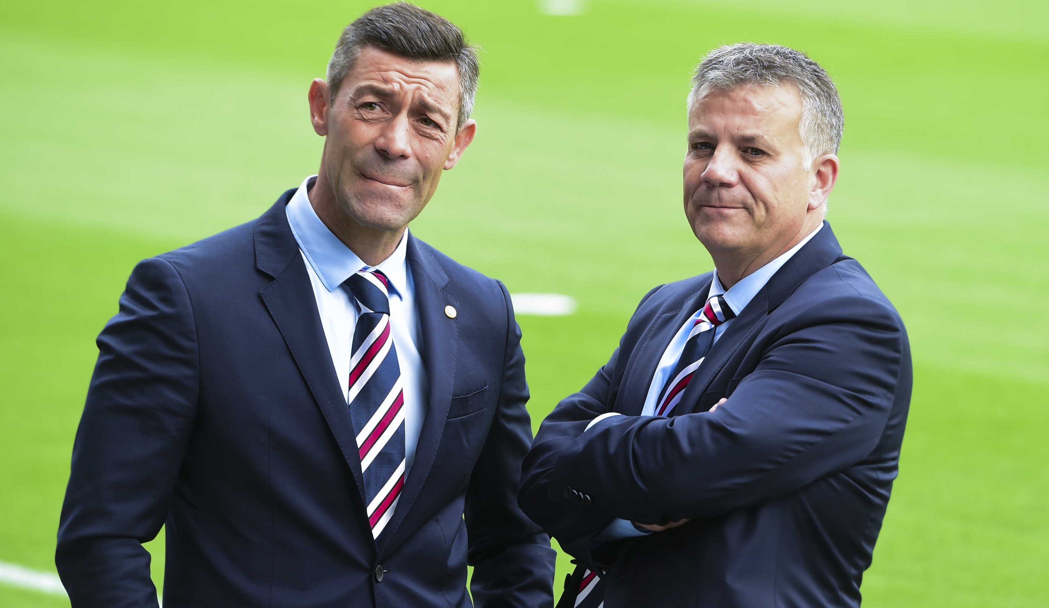 Rangers manager Pedro Caixinha (left) with Director of Football Mark Allen (SNS Group)