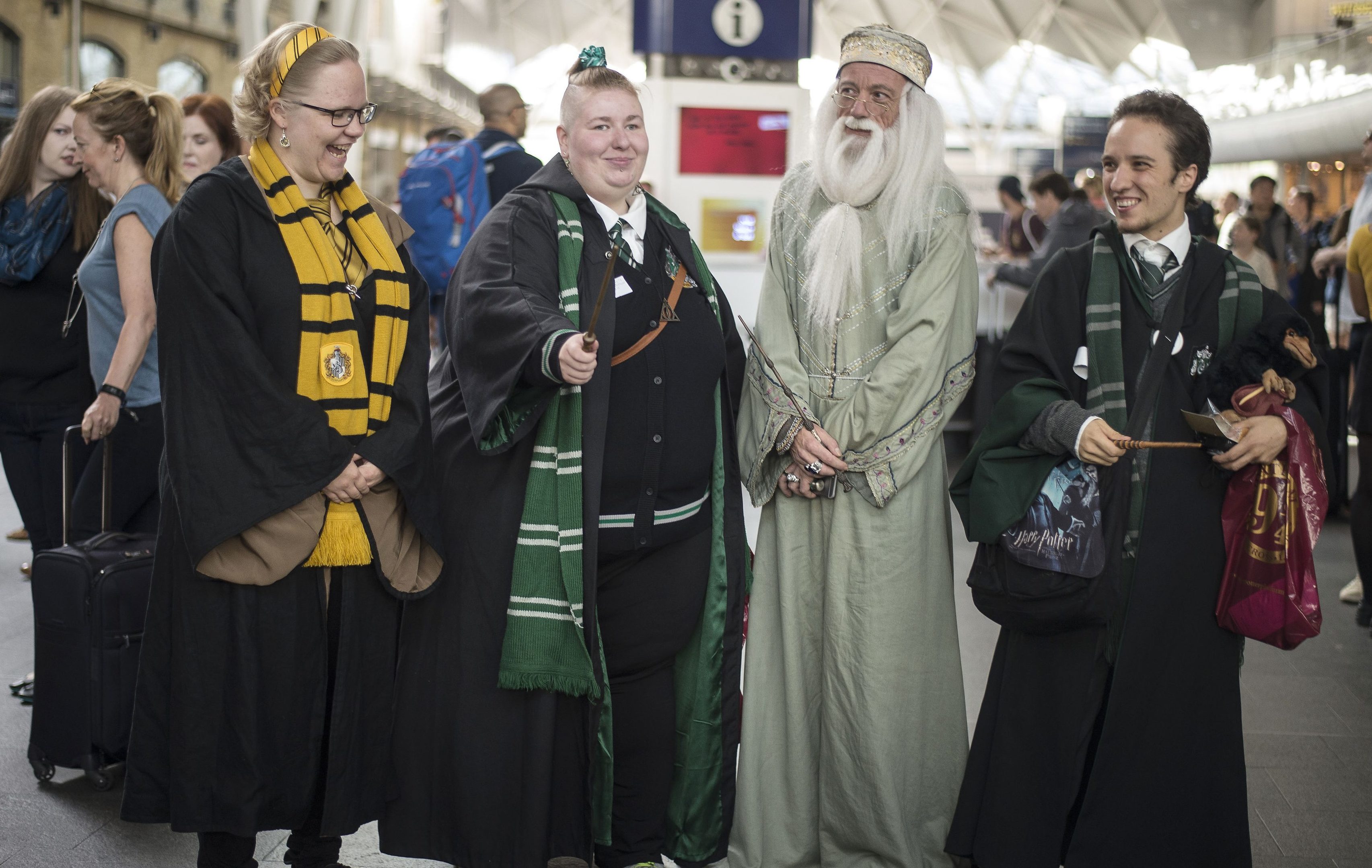 Harry Potter fans at King's Cross Station (Lauren Hurley/PA Wire)