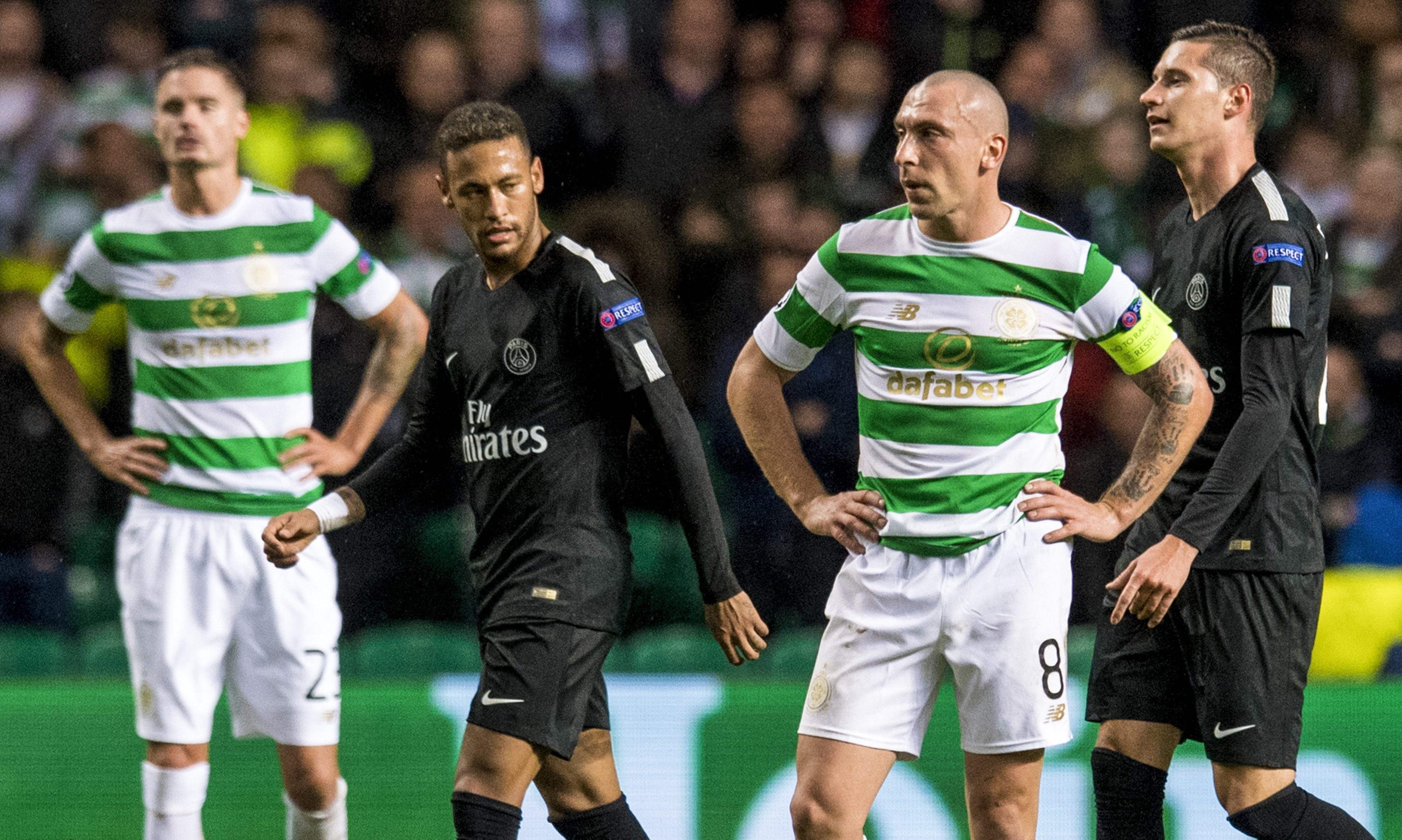 Dejection for Celtic's Scott Brown after his side concede again (SNS Group)